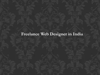 Freelance Web Designer in India