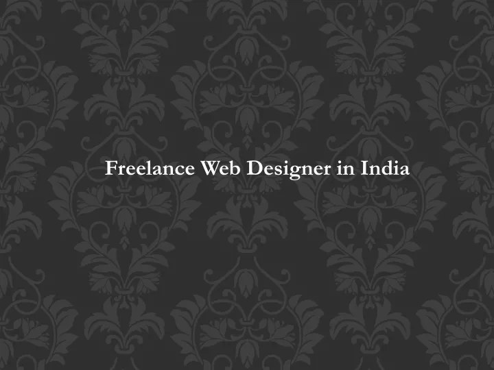 freelance web designer in india