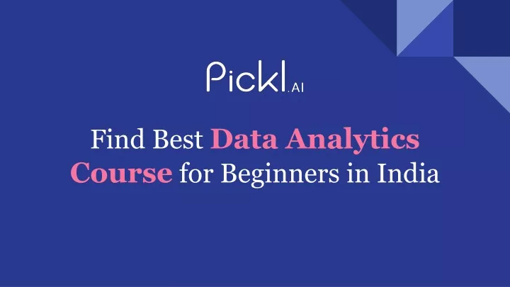 find best data analytics course for beginners in india