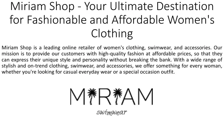 miriam shop your ultimate destination for fashionable and affordable women s clothing
