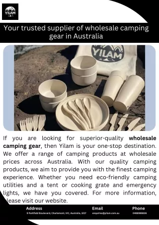 Your trusted supplier of wholesale camping gear in Australia