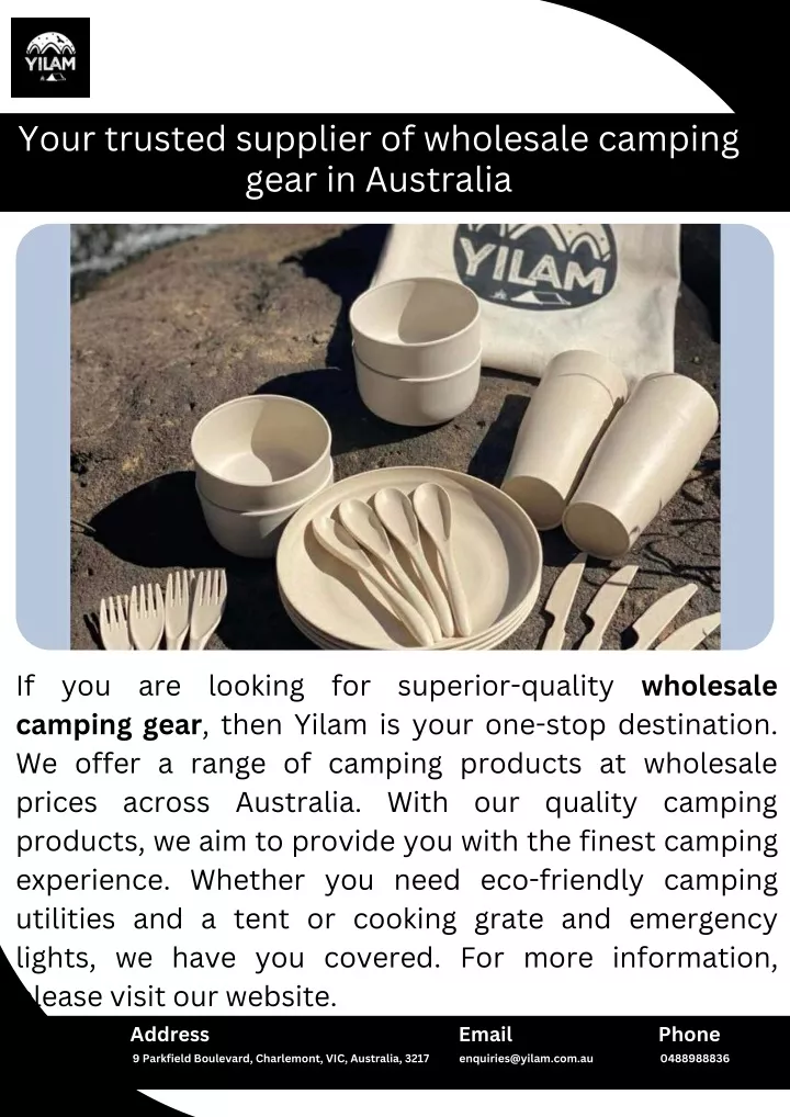 your trusted supplier of wholesale camping gear