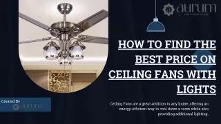 How to find the best price on ceiling fans with lights