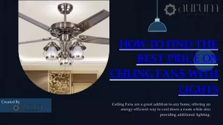 How to find the best price on ceiling fans with lights