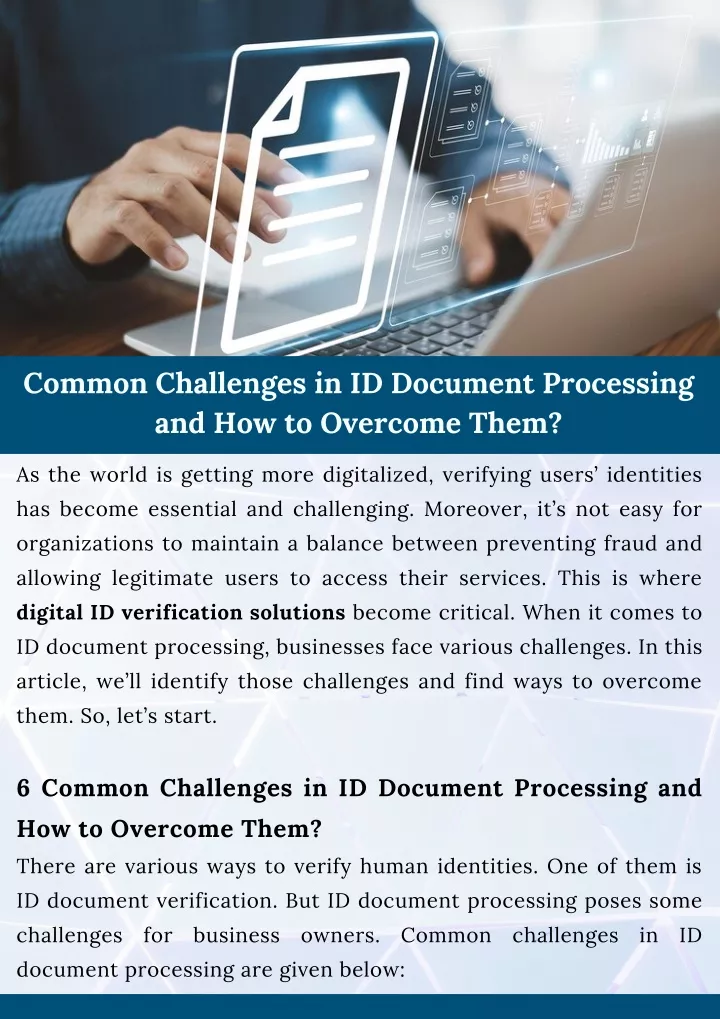 common challenges in id document processing