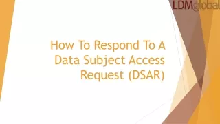 how to respond to a data subject access request dsar