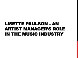 Lisette Paulson - An Artist Manager’s Role in the Music Industry