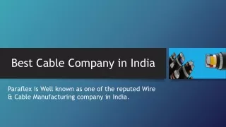 Best Cable Company in India