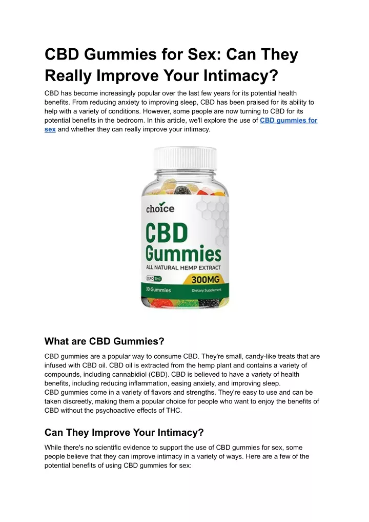 cbd gummies for sex can they really improve your