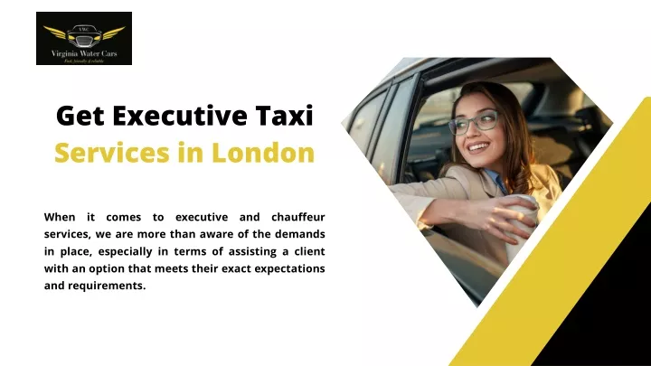 get executive taxi services in london