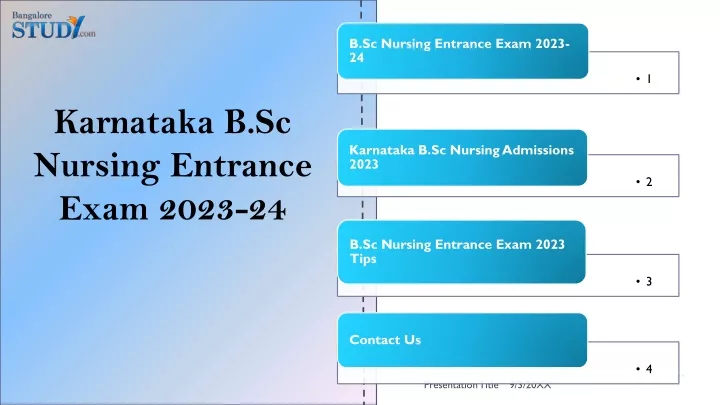 karnataka b sc nursing entrance exam 2023 24