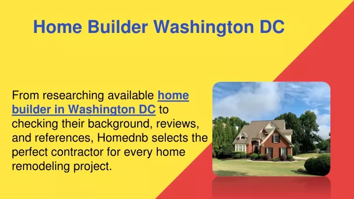 home builder washington dc