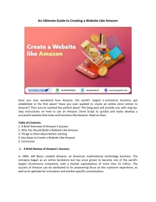 An Ultimate Guide to Creating a Website Like Amazon