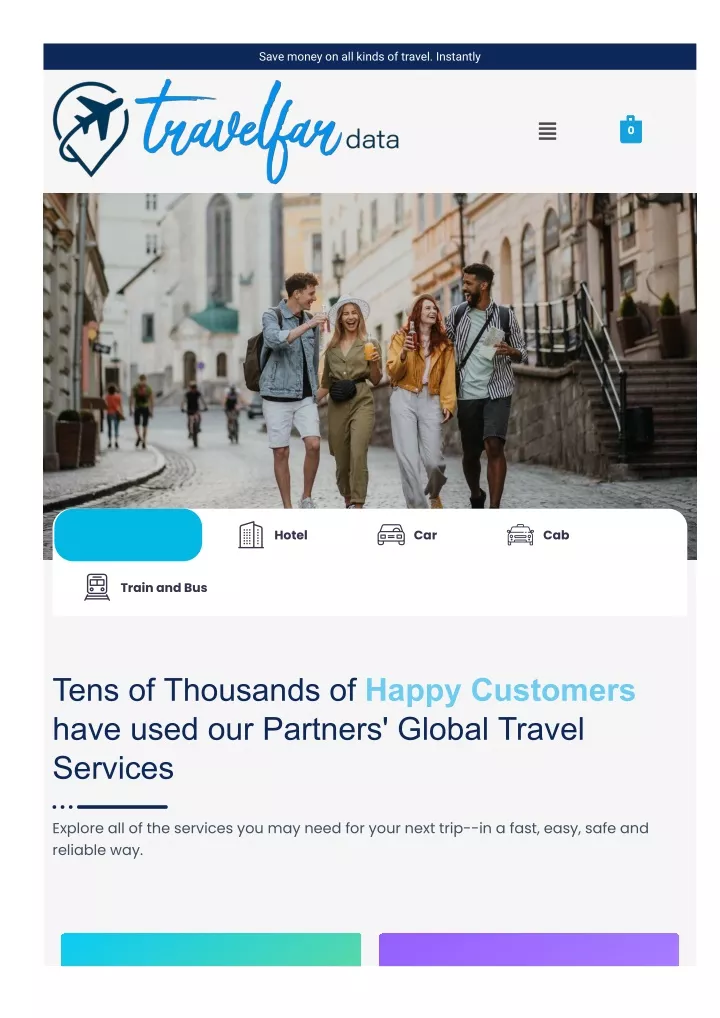 save money on all kinds of travel instantly