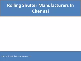 Shutter Dealers In Chennai