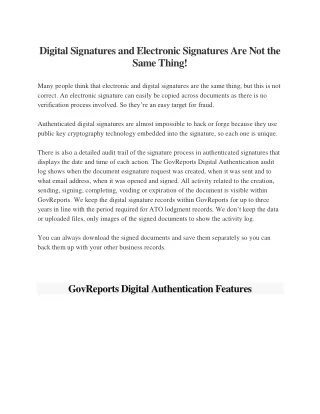 Authenticated digital signature
