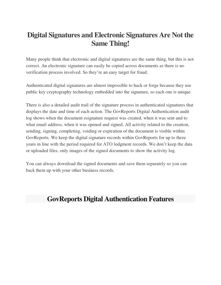 digital signatures and electronic signatures