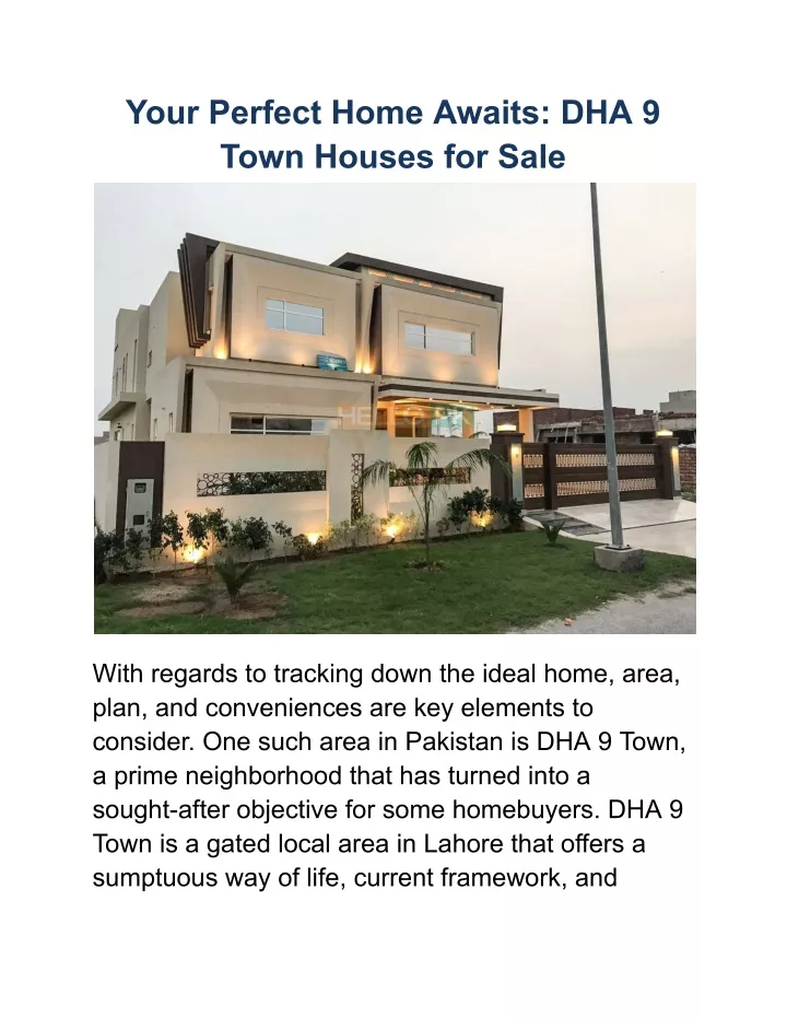 your perfect home awaits dha 9 town houses
