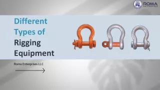 Different Types of Rigging Equipment