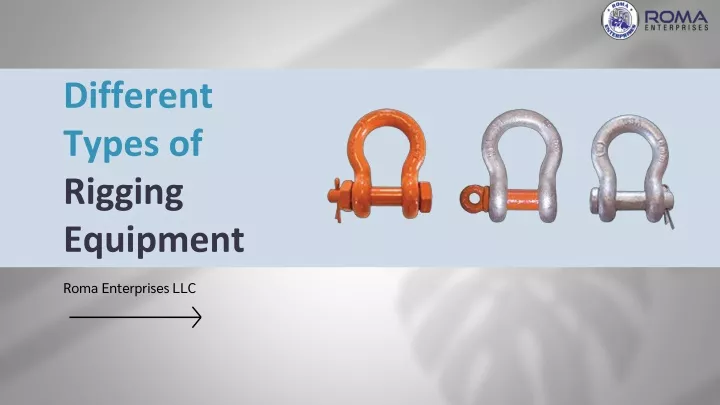 different types of rigging equipment