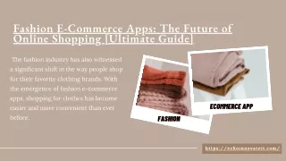 The Evolution of Fashion E-commerce and Its Impact on Modern Shopping Habits