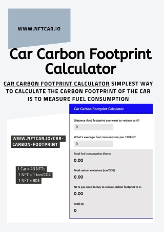 Car Carbon Footprint Calculator