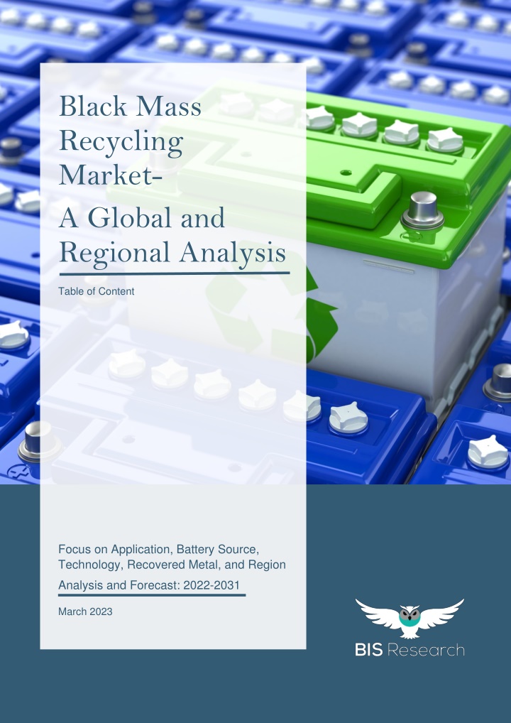 black mass recycling market a global and regional