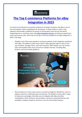 the top e commerce platforms for ebay integration