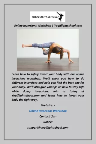 online inversions workshop yogiflightschool com