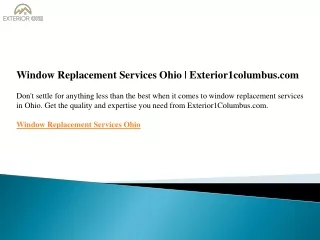 Window Replacement Services Ohio  Exterior1columbus.com