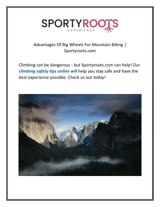 Climbing Safety Tips Online  Sportyroots