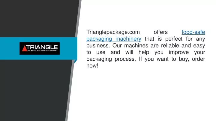 trianglepackage com offers food safe packaging