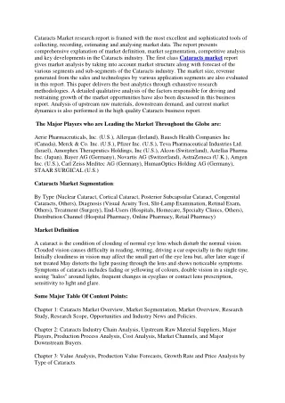 cataracts market research report is framed with