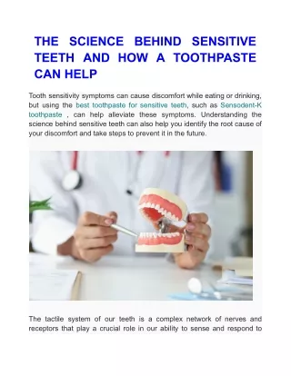 Best toothpaste for sensitive teeth
