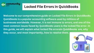 Locked File Errors in QuickBooks