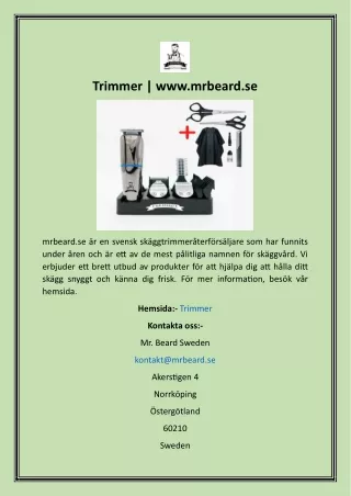trimmer www mrbeard se