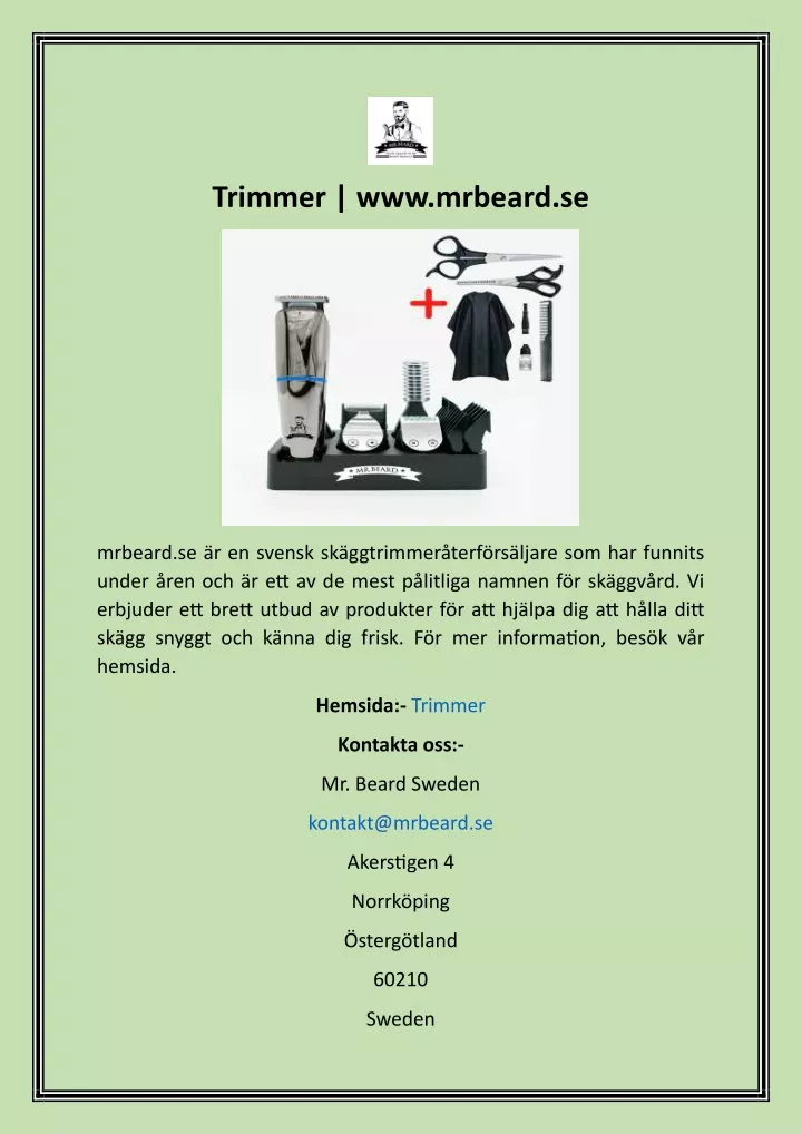 trimmer www mrbeard se