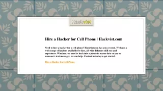 hire a hacker for cell phone hackvist com need