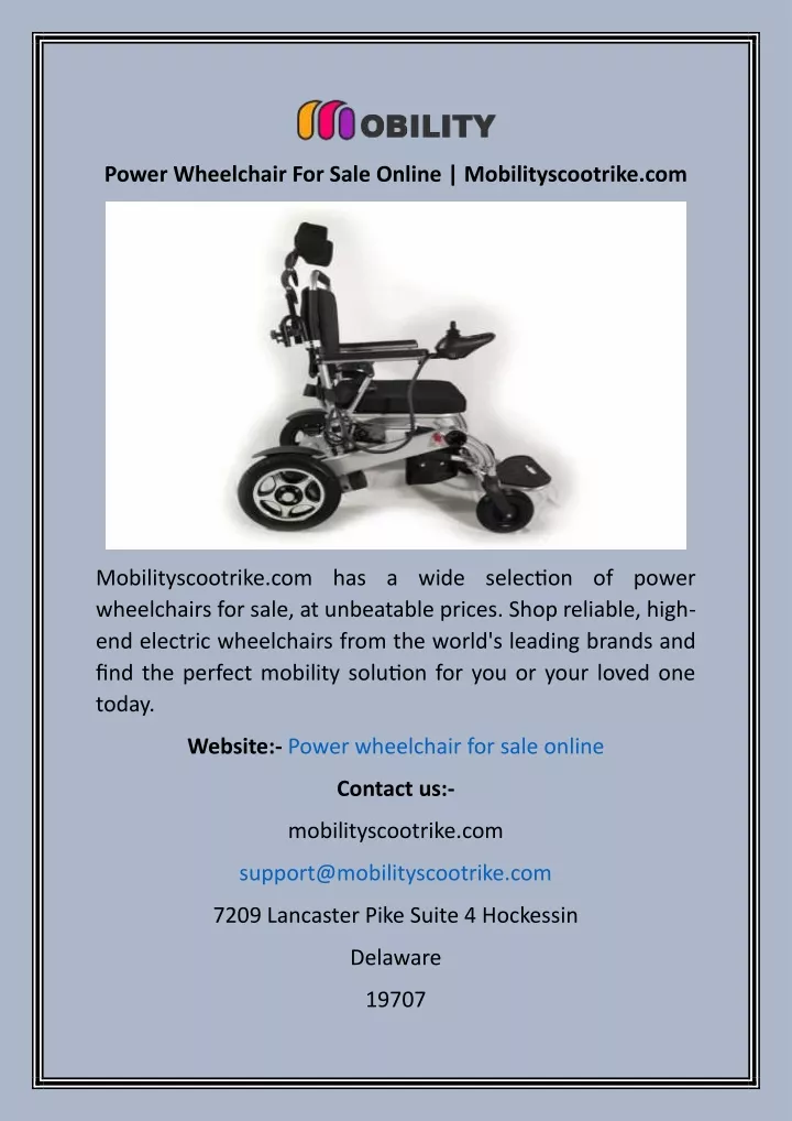 power wheelchair for sale online