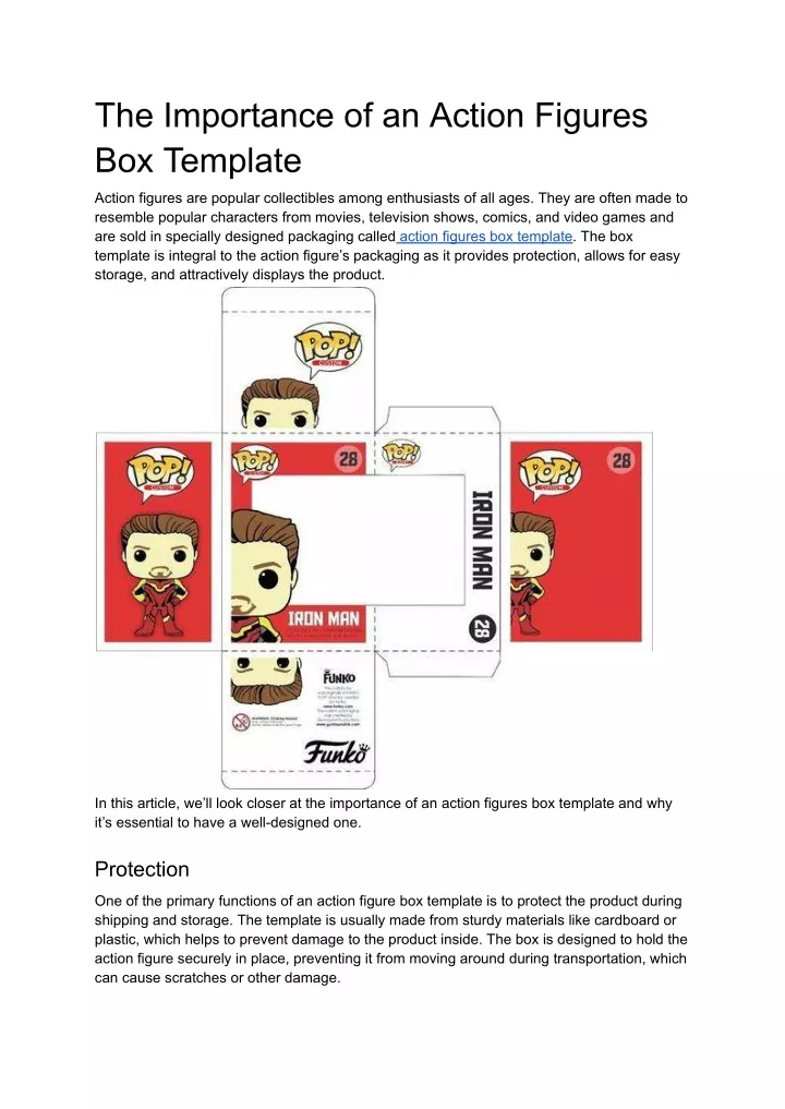 the importance of an action figures box template