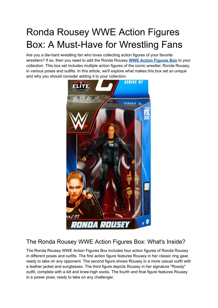 ronda rousey wwe action figures box a must have