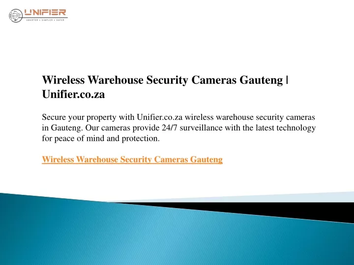wireless warehouse security cameras gauteng