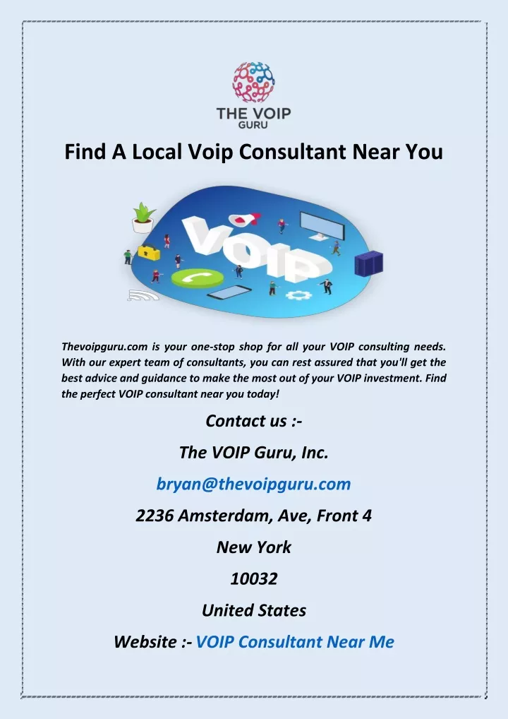 find a local voip consultant near you