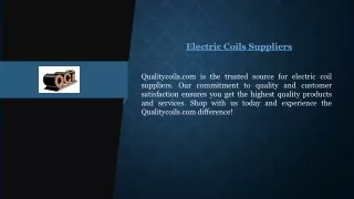 electric coils suppliers