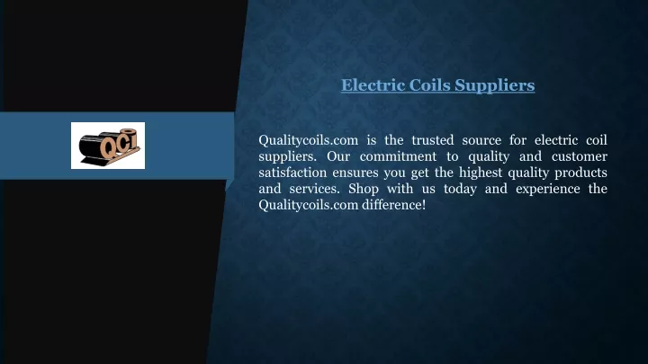 electric coils suppliers