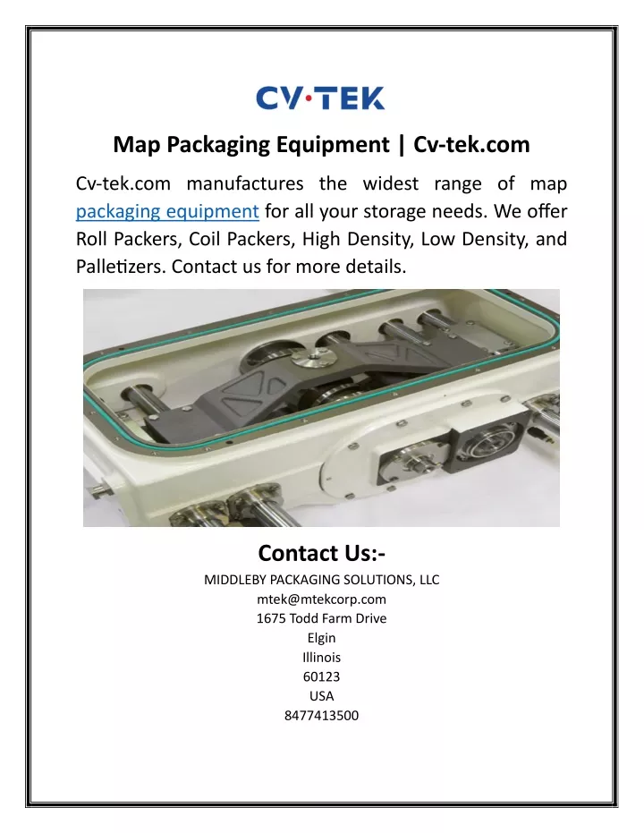 map packaging equipment cv tek com