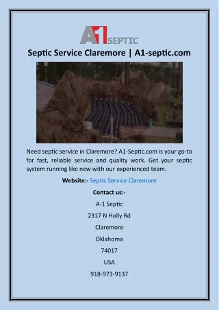 septic service claremore a1 septic com