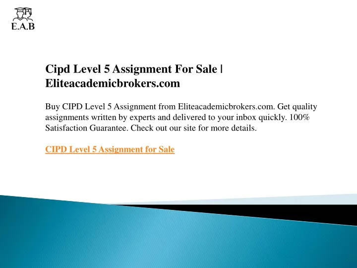 cipd level 5 assignment for sale