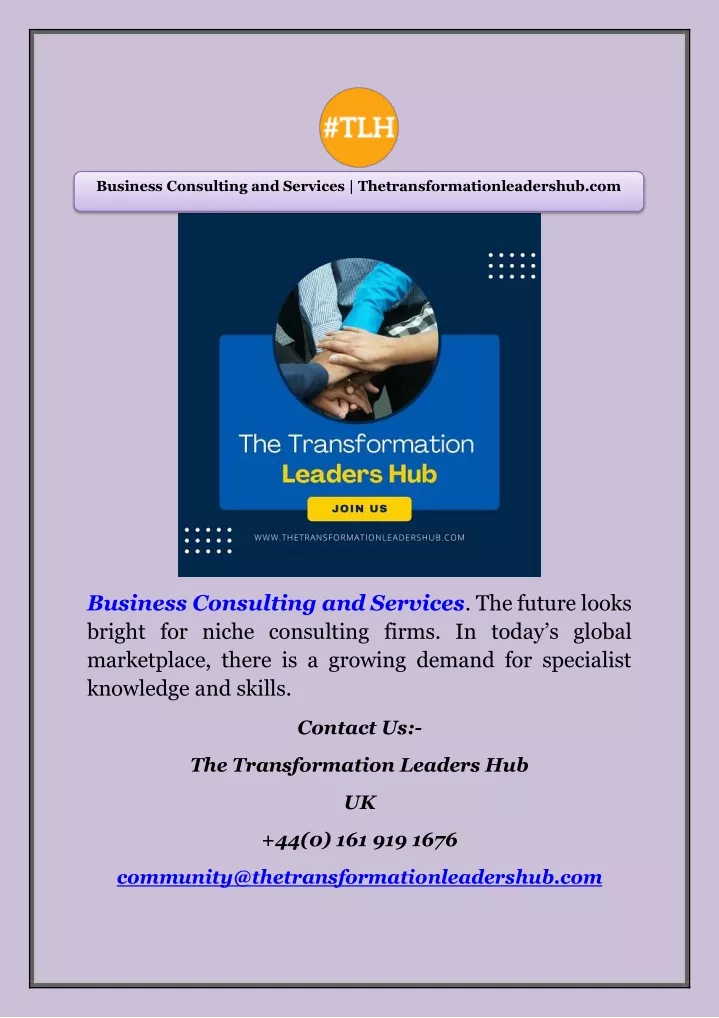 business consulting and services