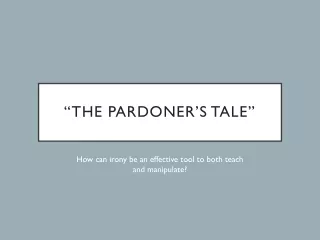 the pardoner s tale